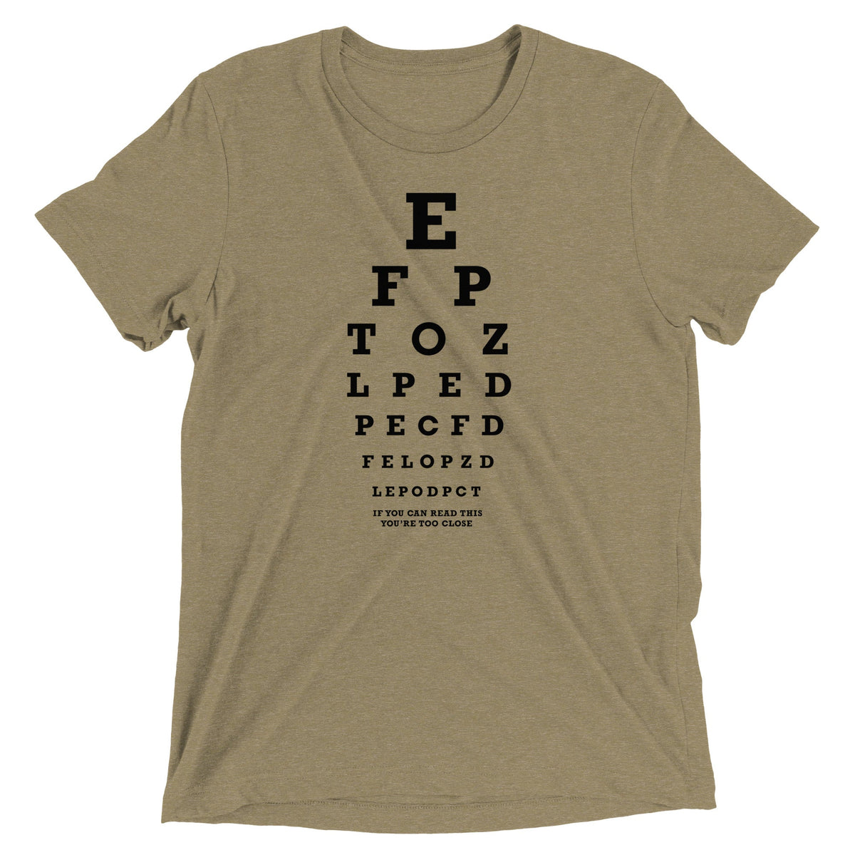 Too Close Eye Chart Men's Tri-Blend Tee product image 7