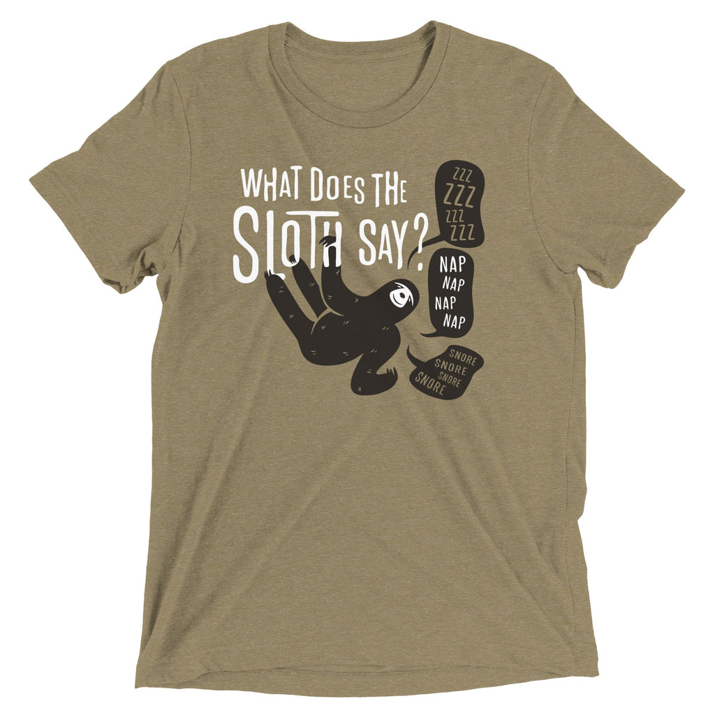 What Does The Sloth Say? Men's Tri-Blend Tee product image 4