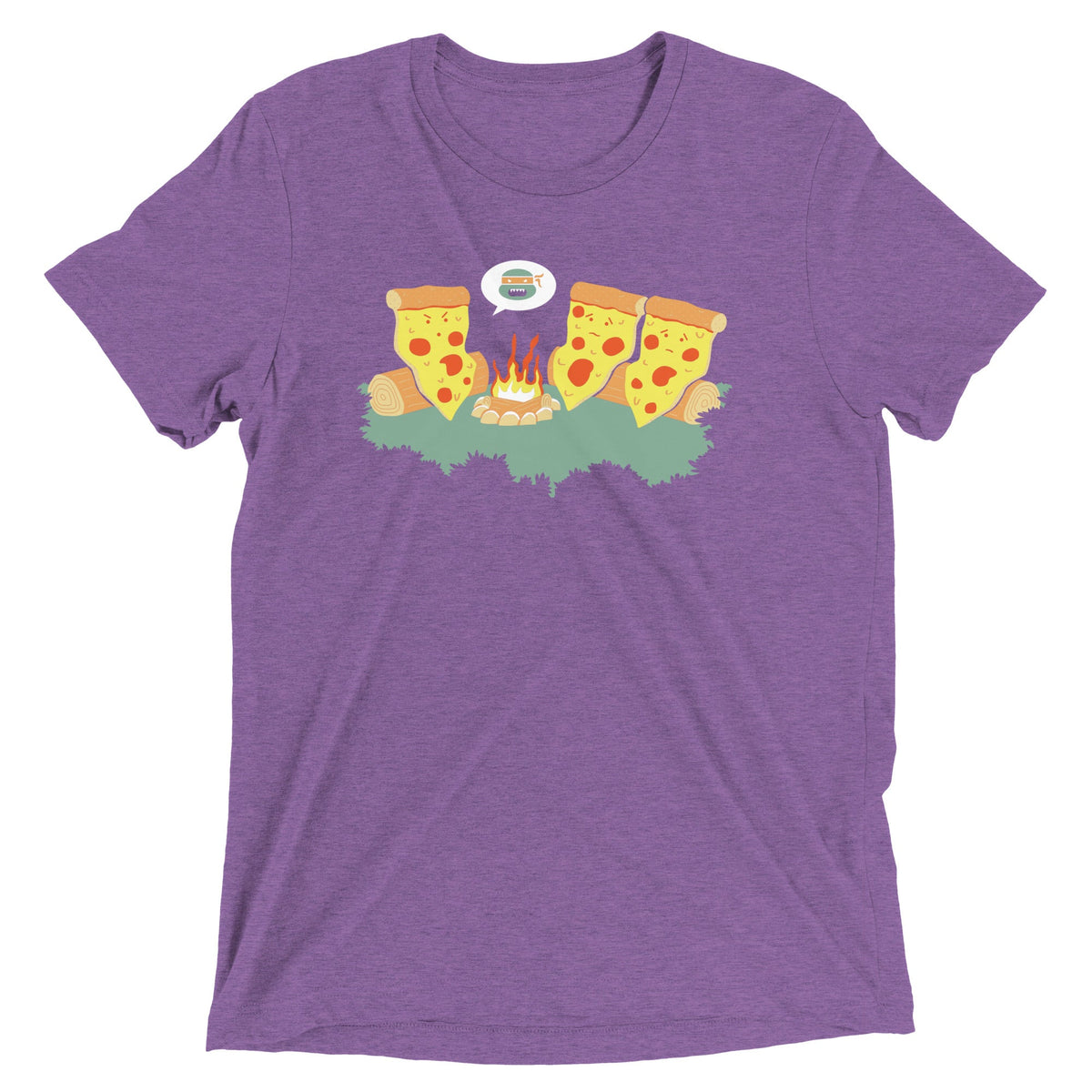 Pizza Campfire Story Men's Tri-Blend Tee product image 4