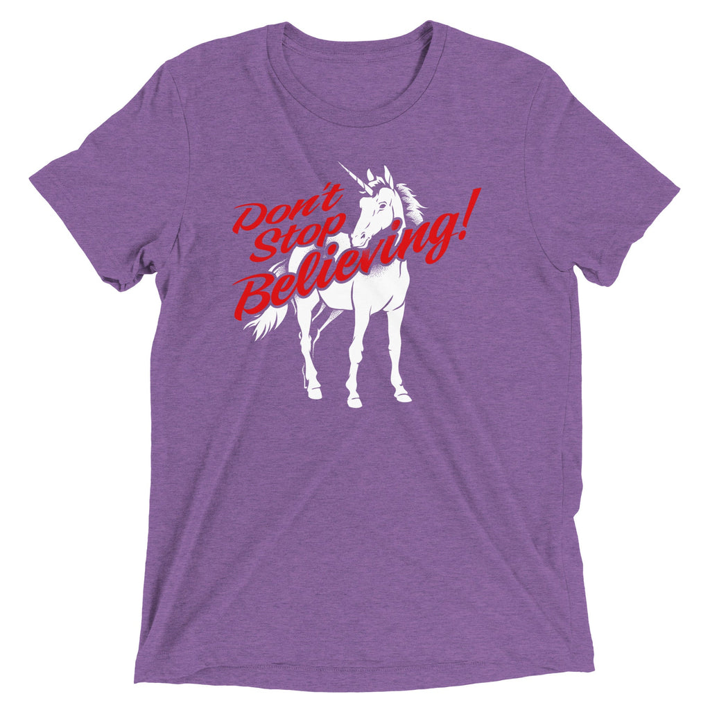 Don't Stop Believing Unicorn Men's Tri-Blend Tee product image 4