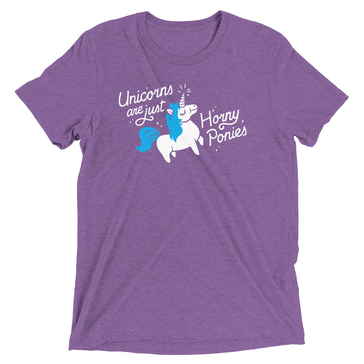 Unicorns Are Just Horny Ponies Men's Tri-Blend Tee product image 5