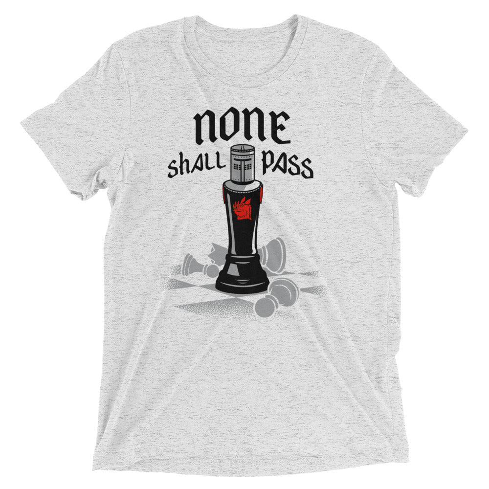 None Shall Pass Black Knight Men's Tri-Blend Tee product image 1
