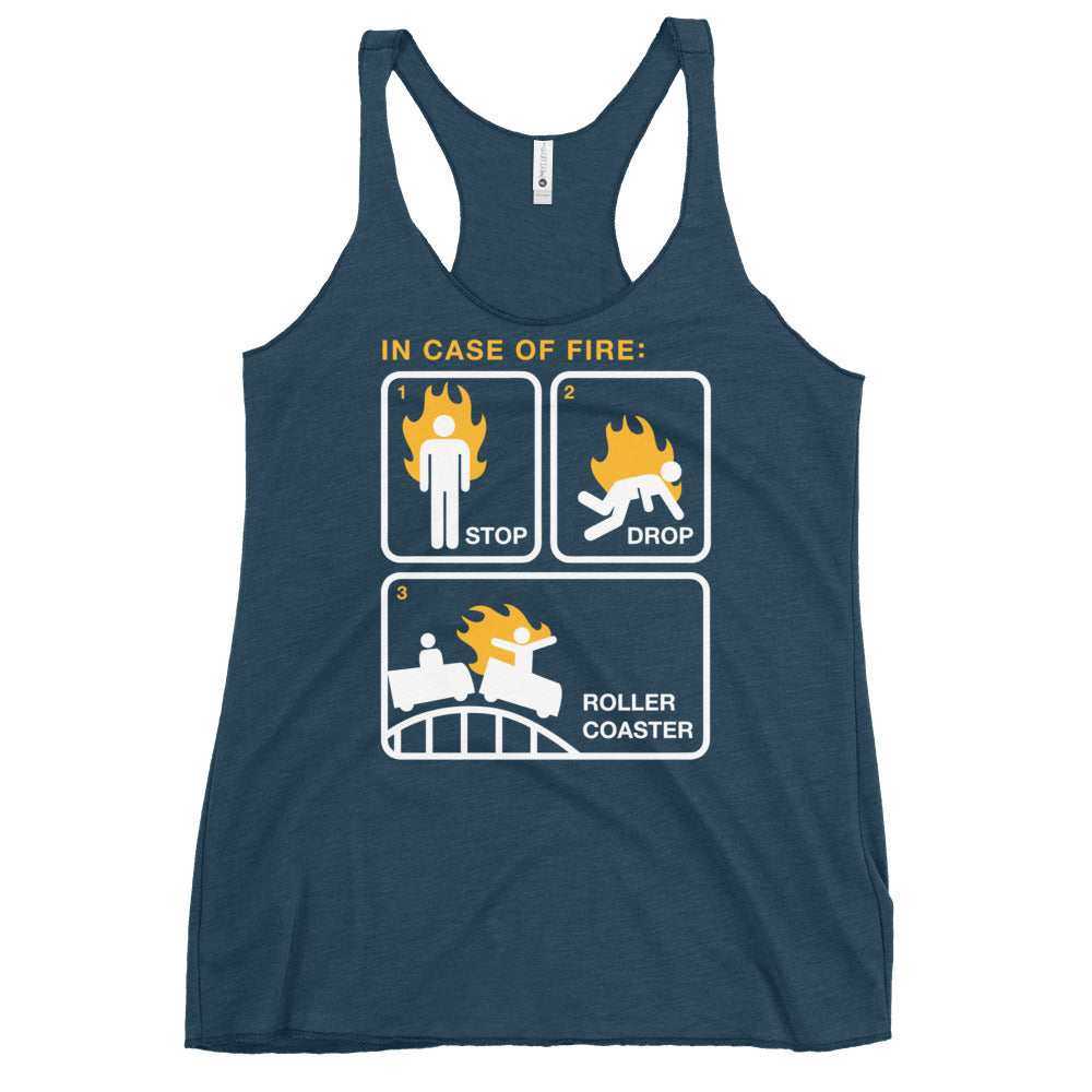 Stop Drop Roller Coaster Women's Racerback Tank