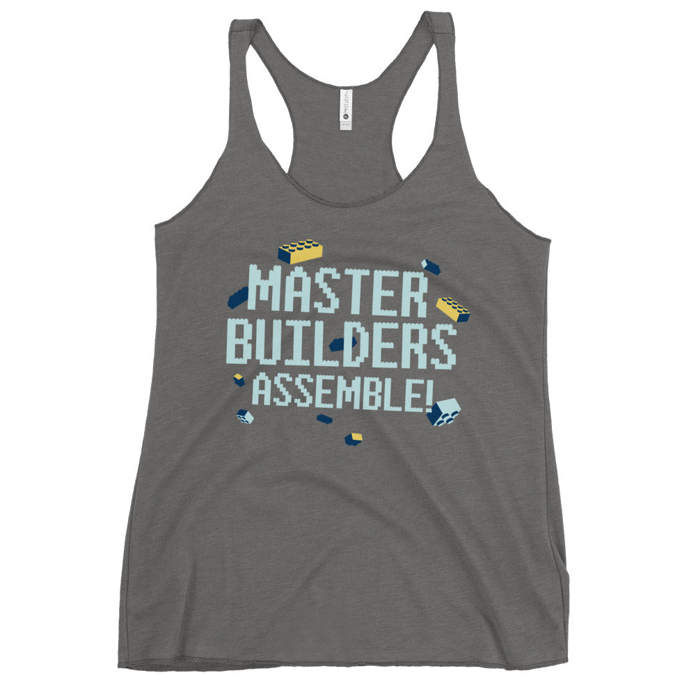 Master Builders Assemble! Women's Racerback Tank