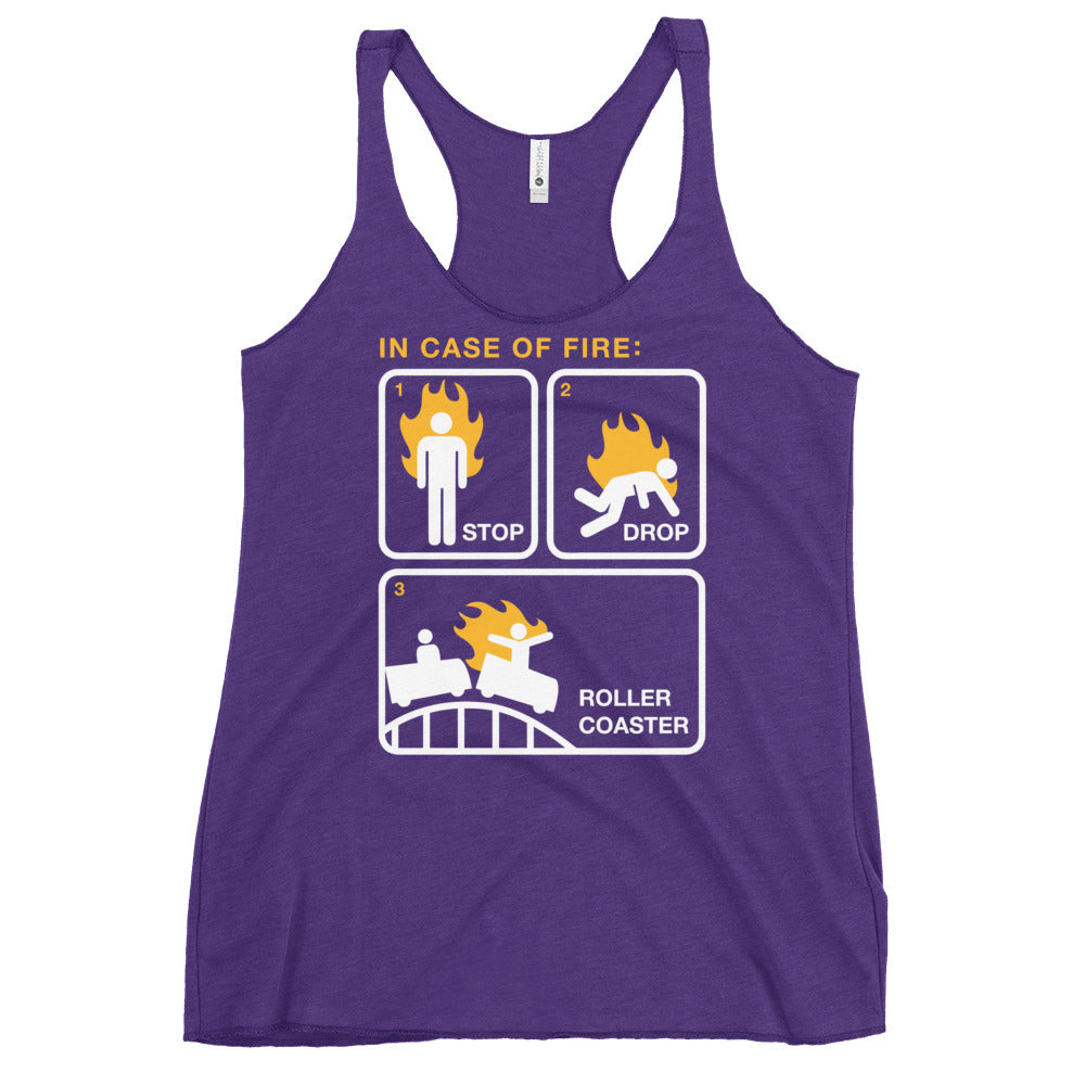 Stop Drop Roller Coaster Women's Racerback Tank