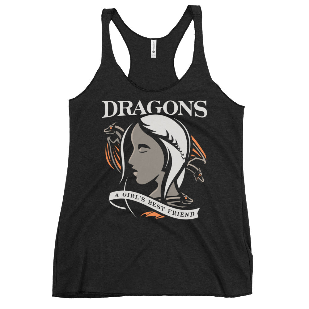 Dragons Are A Girl's Best Friend Women's Racerback Tank