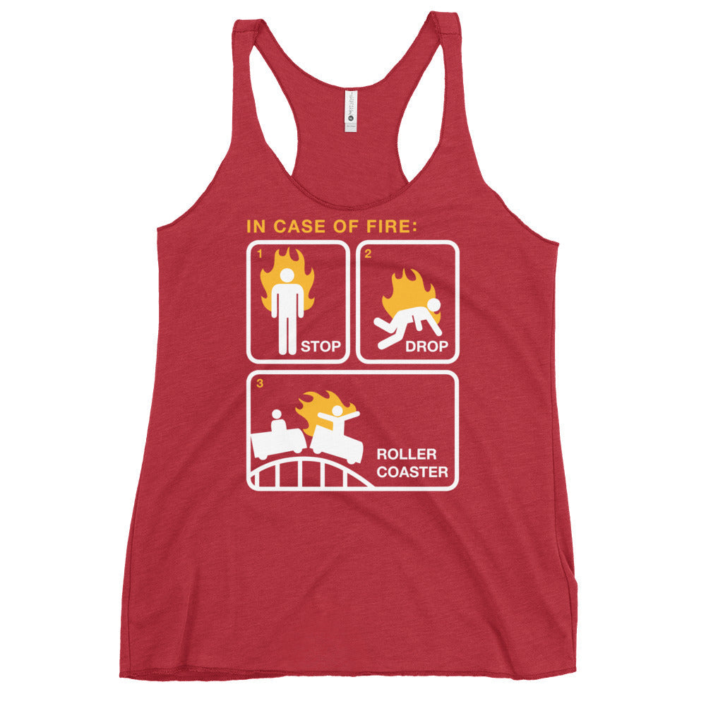 Stop Drop Roller Coaster Women's Racerback Tank
