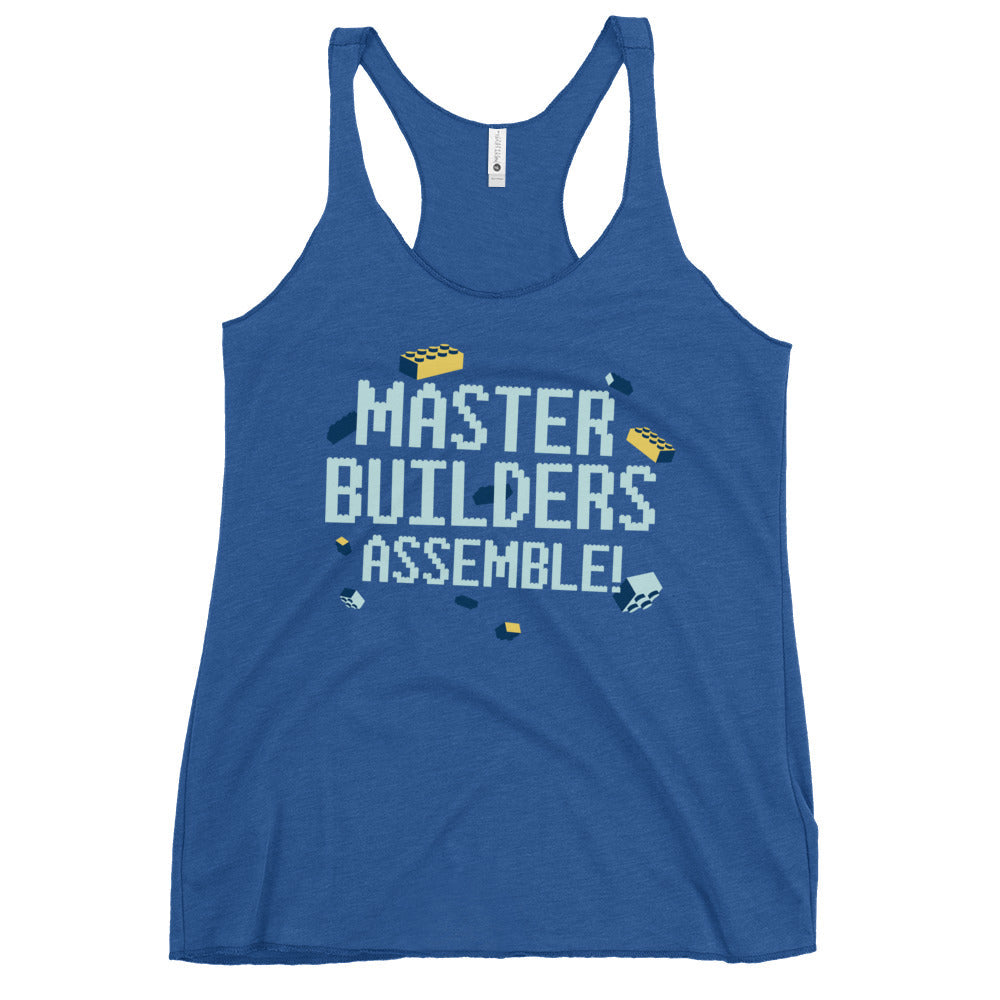 Master Builders Assemble! Women's Racerback Tank