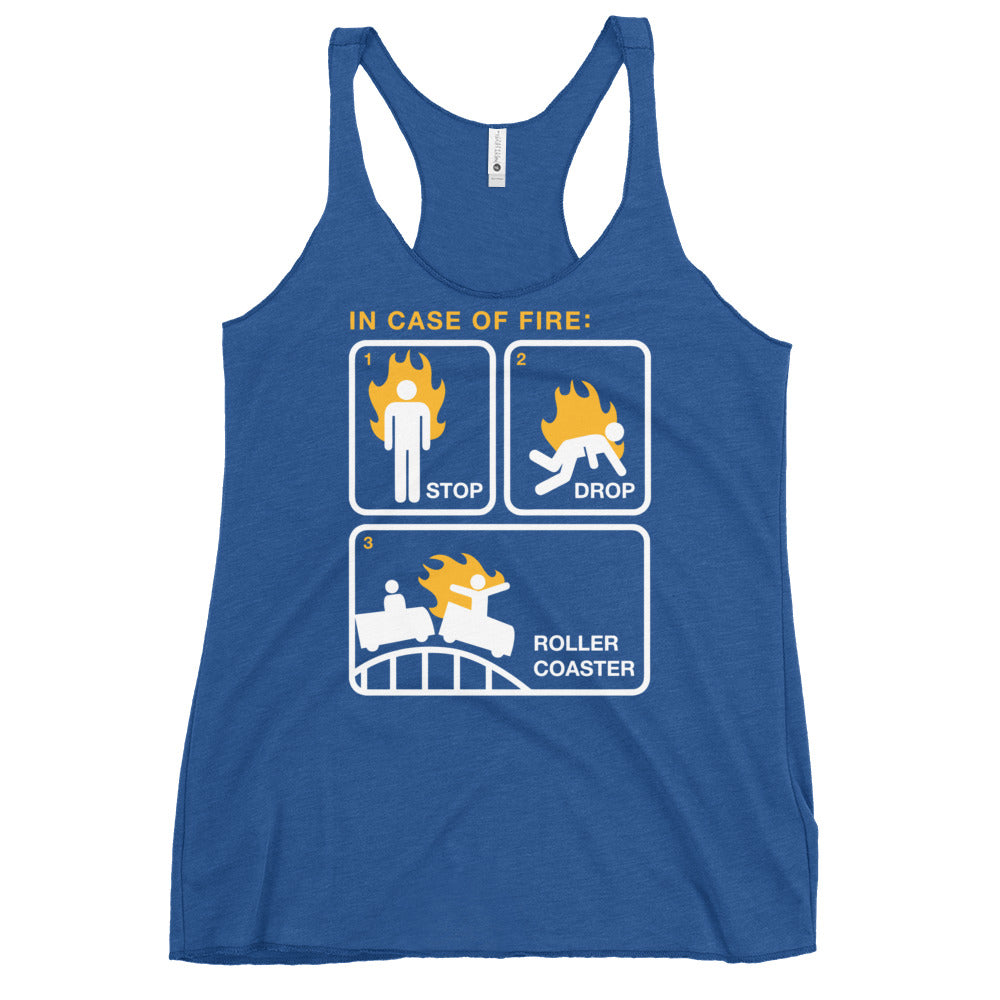 Stop Drop Roller Coaster Women's Racerback Tank
