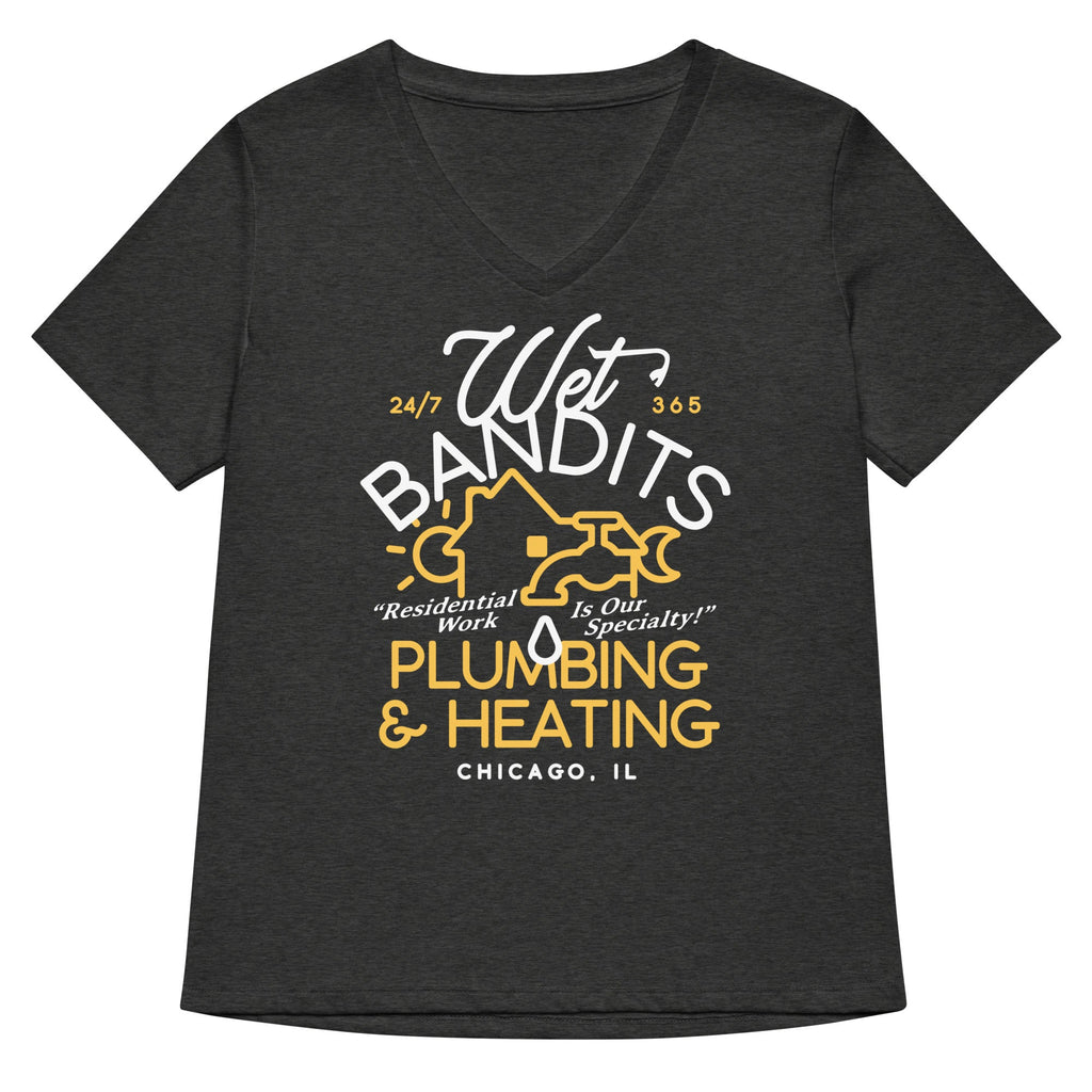 Wet Bandits Plumbing & Heating Women's V-Neck Tee product image 3