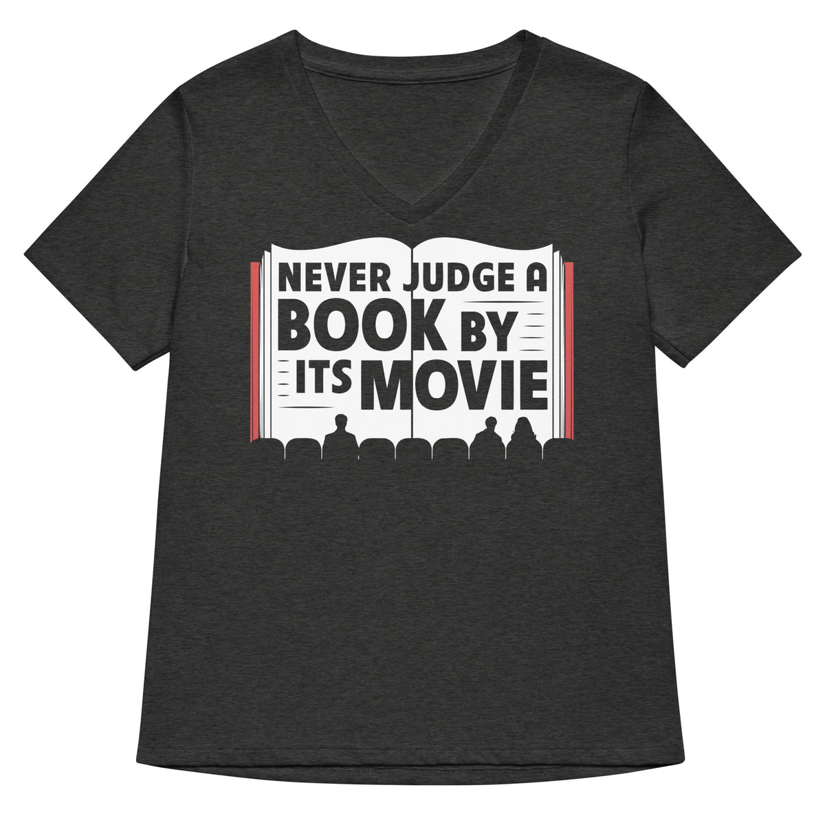 Never Judge A Book By Its Movie Women's V-Neck Tee product image 3