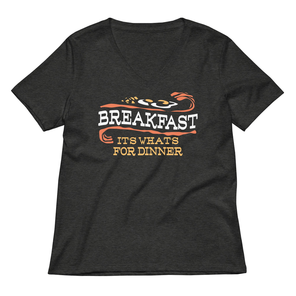 Breakfast, It's What's For Dinner Women's V-Neck Tee product image 3
