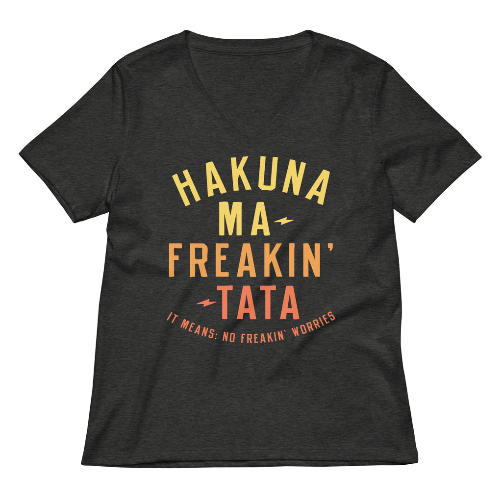 Hakuna Ma-Freakin-Tata Women's V-Neck Tee product image 3