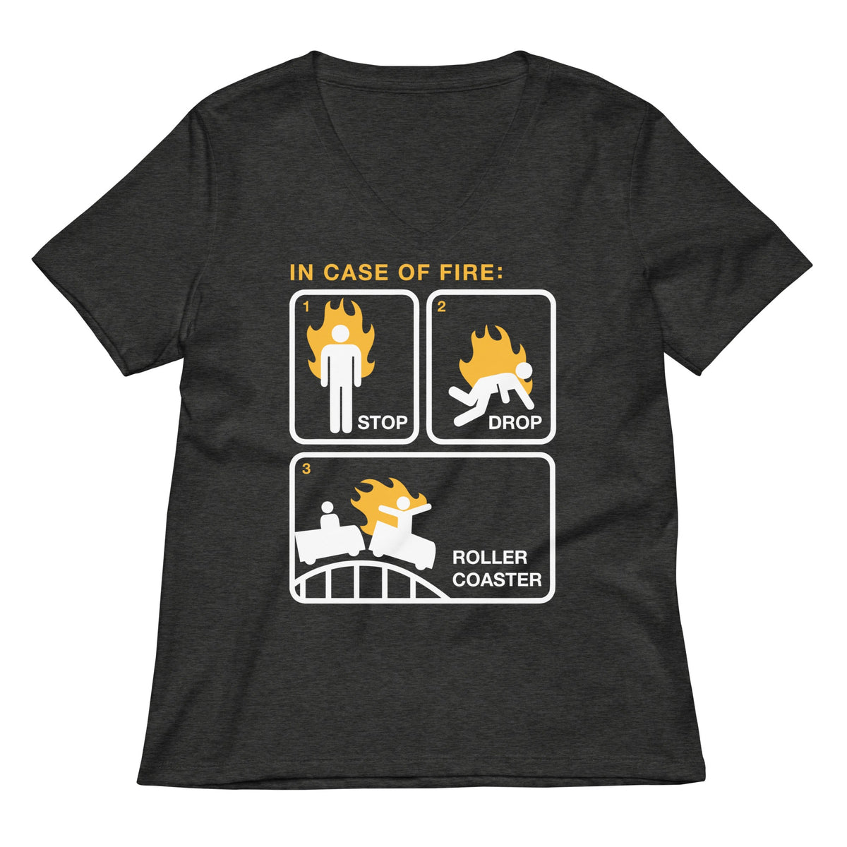 Stop Drop Roller Coaster Women's V-Neck Tee product image 3