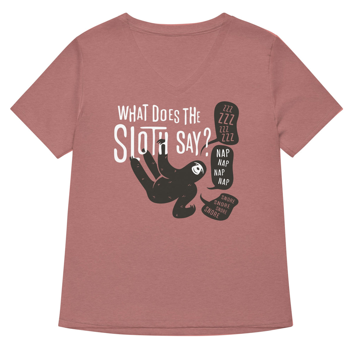 What Does The Sloth Say? Women's V-Neck Tee product image 2
