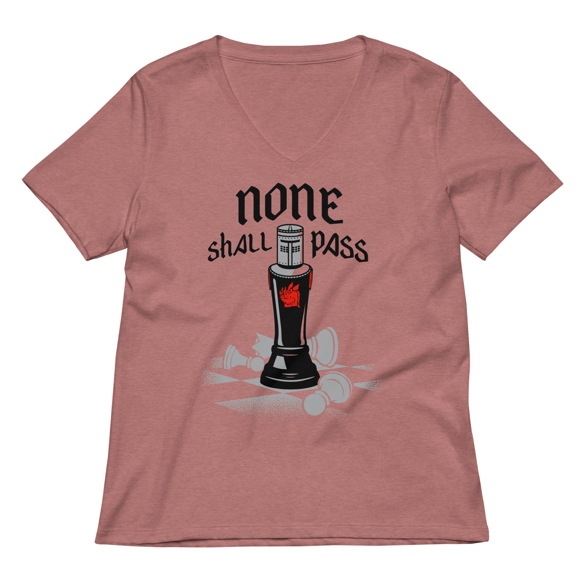 None Shall Pass Black Knight Women's V-Neck Tee product image 3