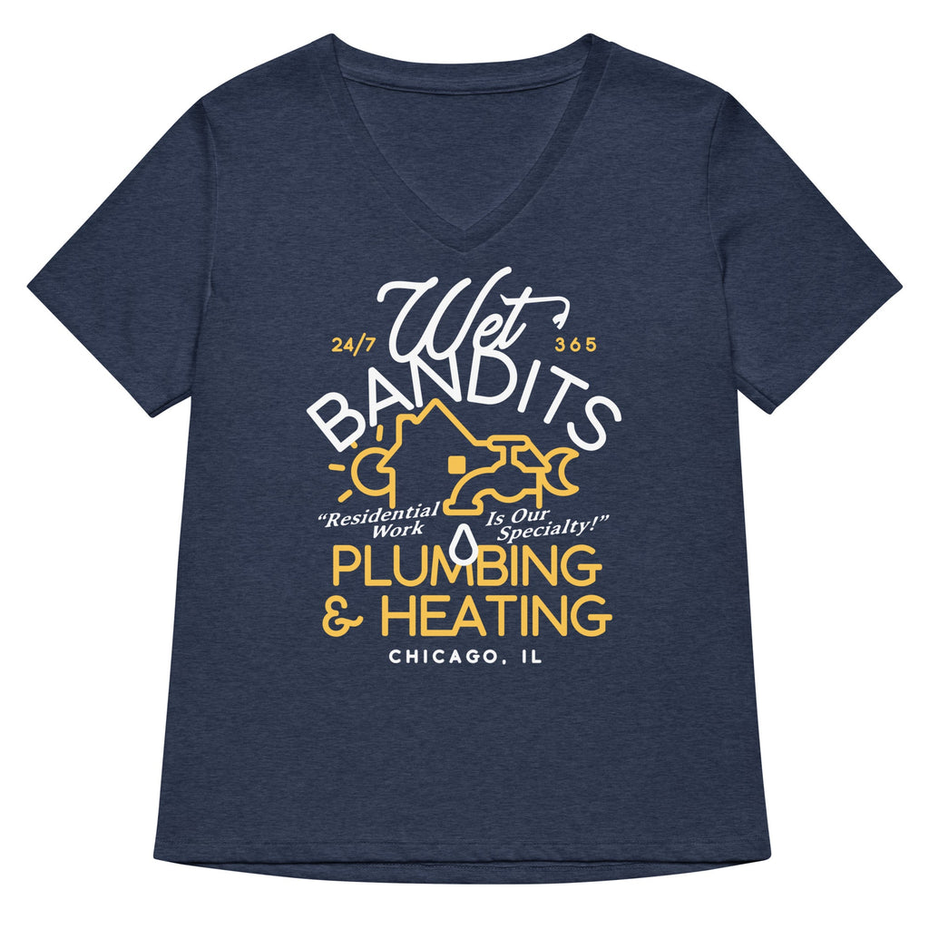 Wet Bandits Plumbing & Heating Women's V-Neck Tee product image 2