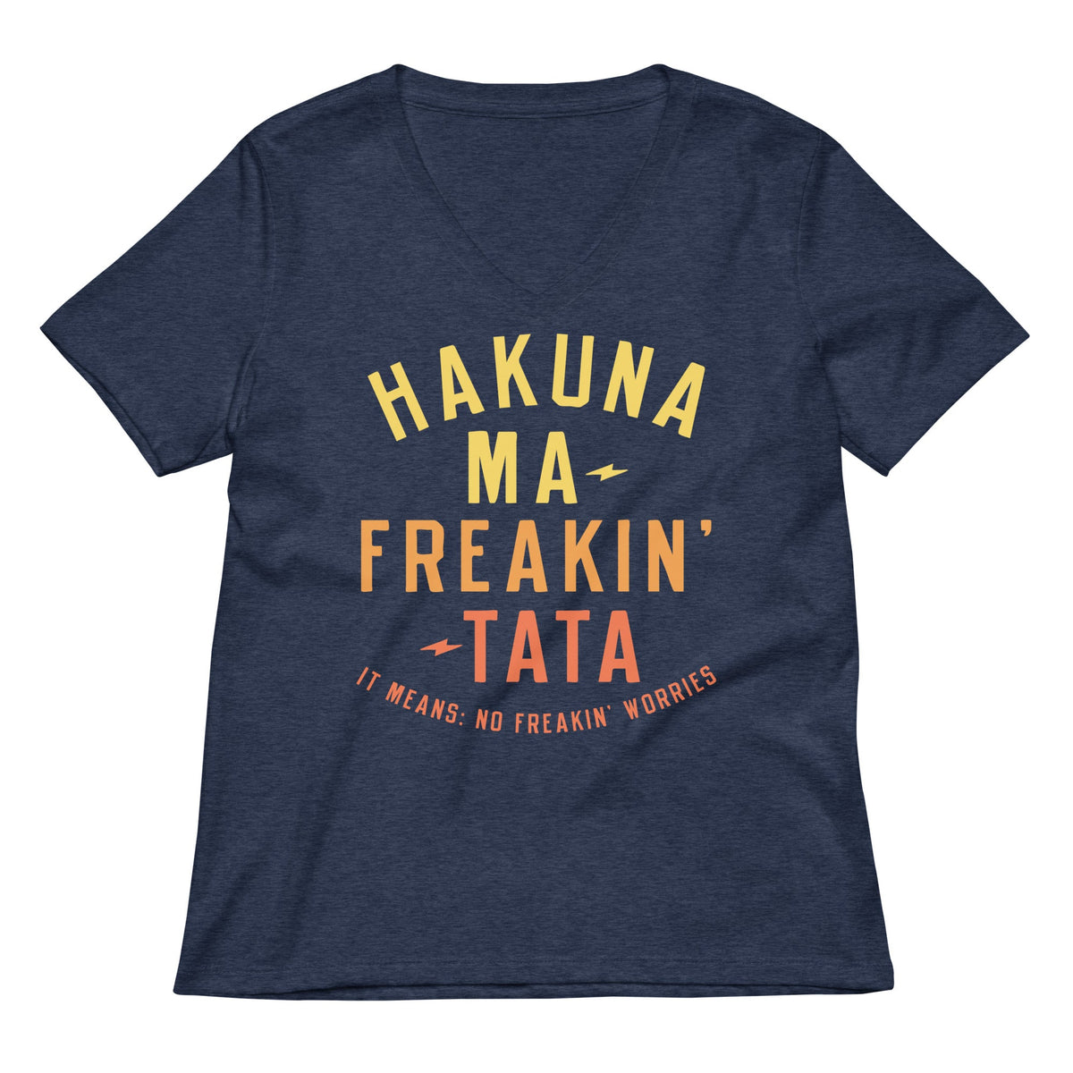 Hakuna Ma-Freakin-Tata Women's V-Neck Tee product image 2