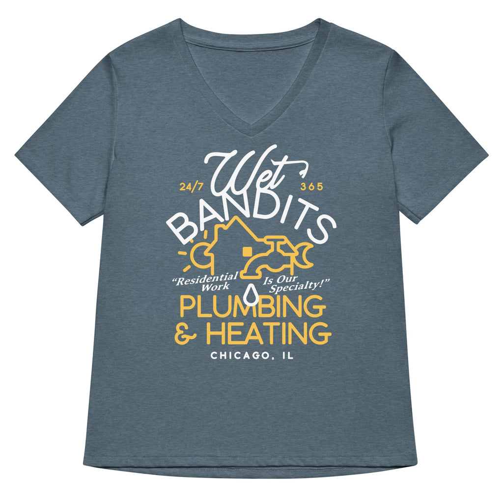 Wet Bandits Plumbing & Heating Women's V-Neck Tee product image 4