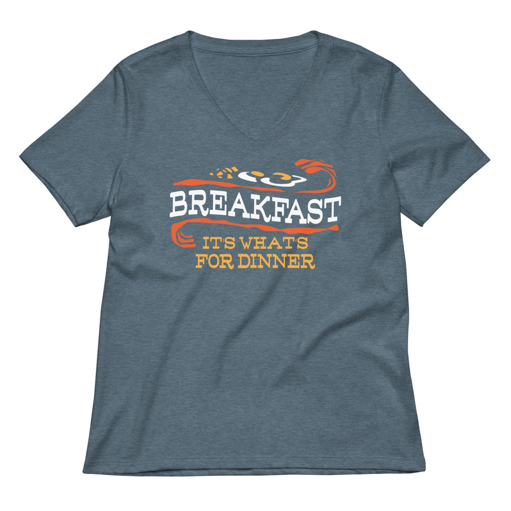 Breakfast, It's What's For Dinner Women's V-Neck Tee product image 4
