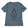 Too Close Eye Chart Women's V-Neck Tee product image 1