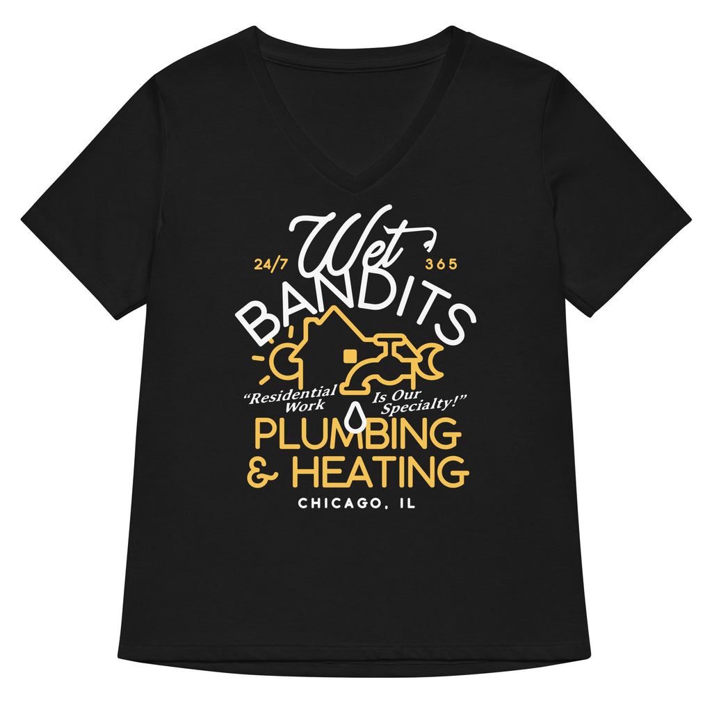 Wet Bandits Plumbing & Heating Women's V-Neck Tee product image 1