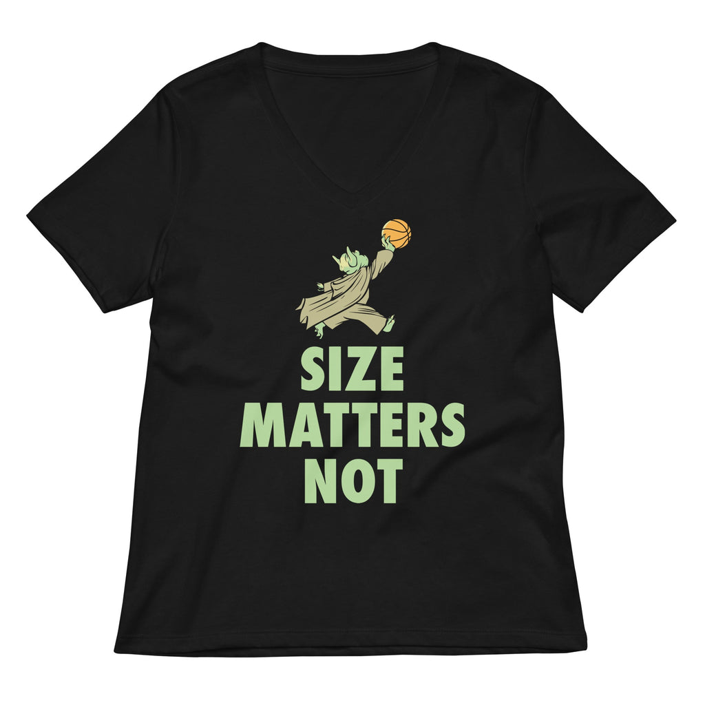 Size Matters Not Women's V-Neck Tee product image 1