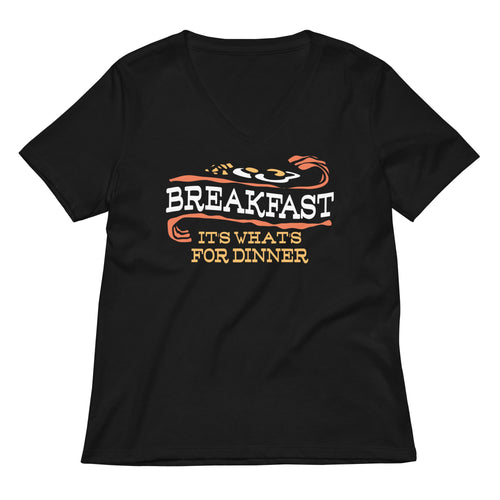 Breakfast, It's What's For Dinner Women's V-Neck Tee product image 1