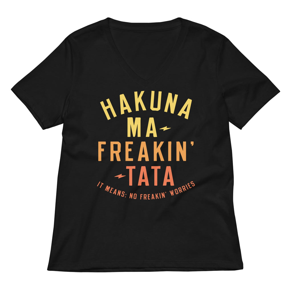 Hakuna Ma-Freakin-Tata Women's V-Neck Tee product image 1