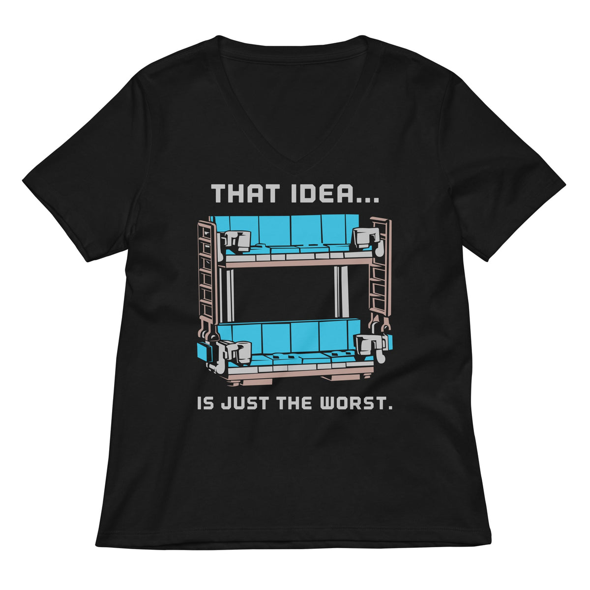 Double Decker Couch Women's V-Neck Tee product image 1