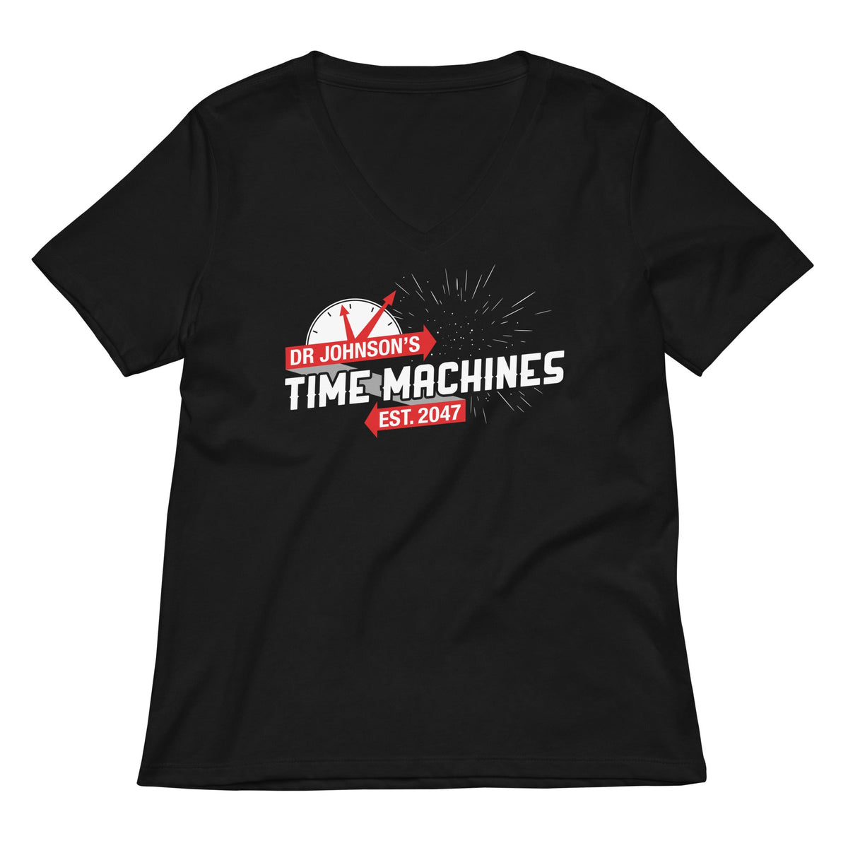 Dr Johnson's Time Machines Women's V-Neck Tee product image 1