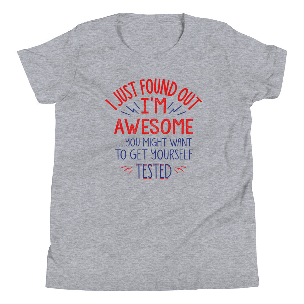 I'm Awesome, Get Yourself Tested Kid's Youth Tee product image 1