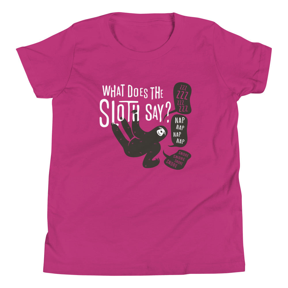 What Does The Sloth Say? Kid's Youth Tee product image 2