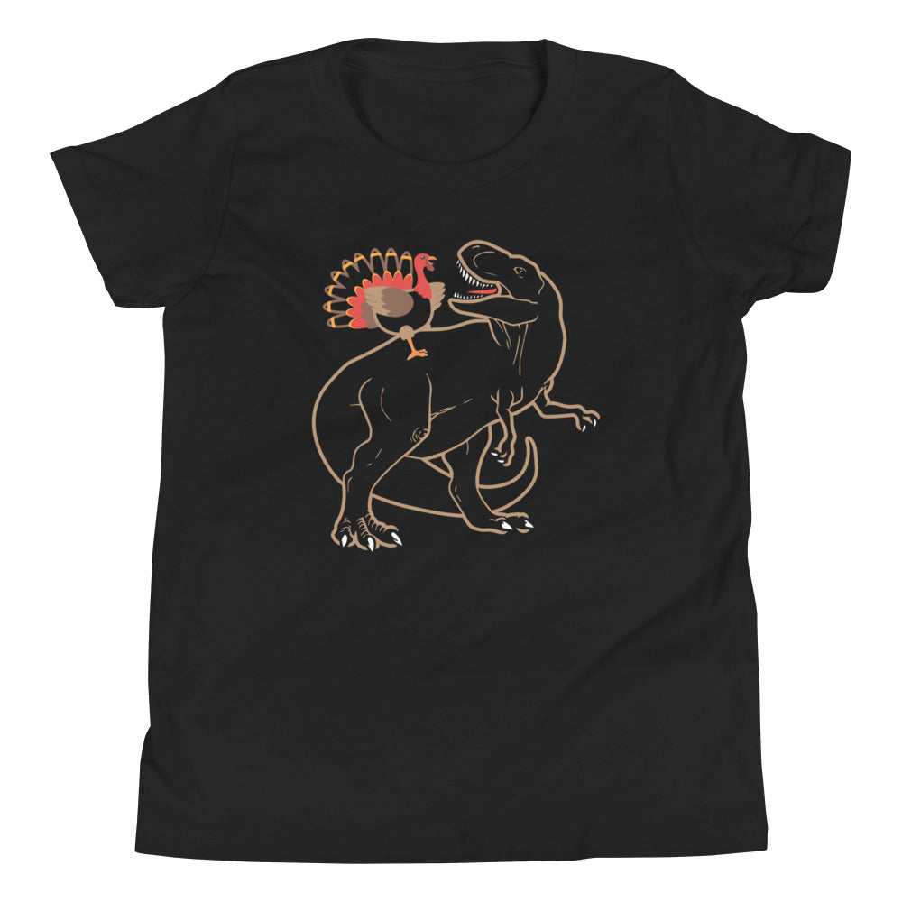 Turkey Riding T-Rex Kid's Youth Tee product image 1