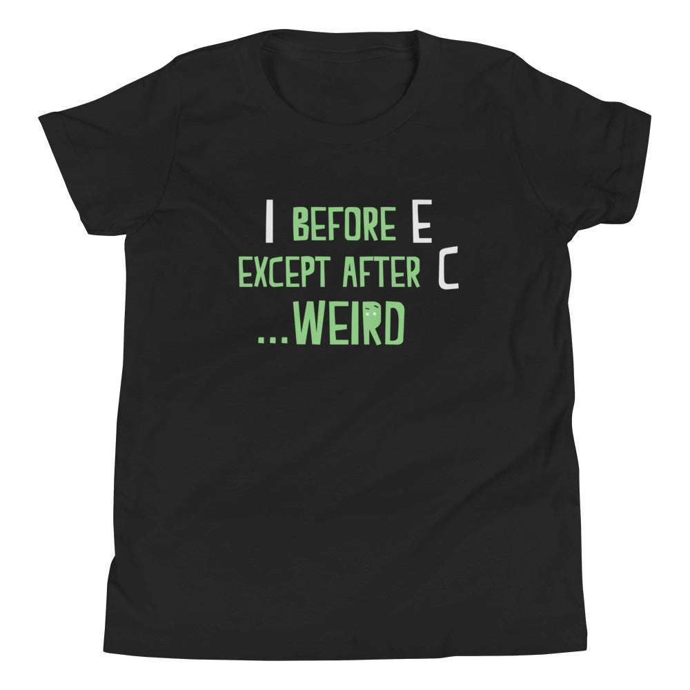 I Before E Except After C Kid's Youth Tee product image 2