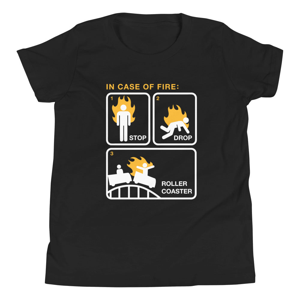 Stop Drop Roller Coaster Kid's Youth Tee product image 2