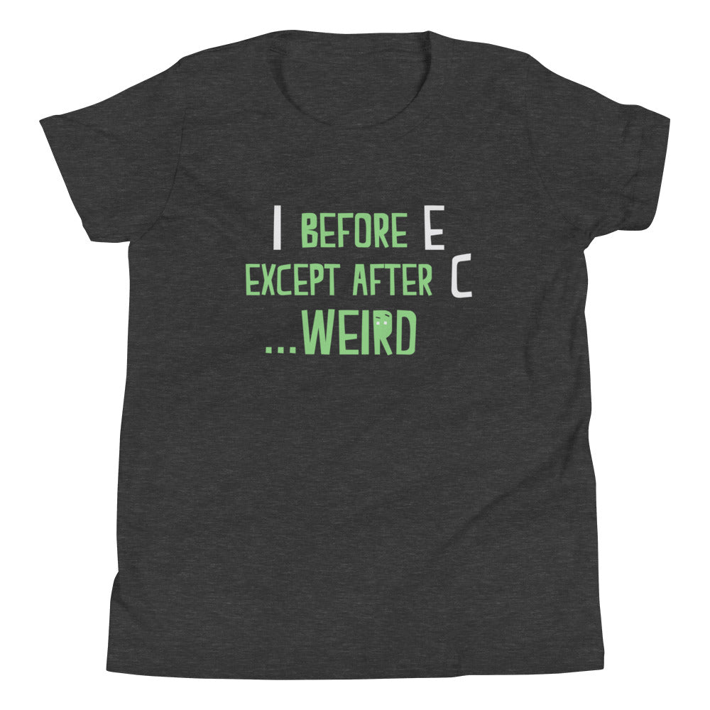 I Before E Except After C Kid's Youth Tee product image 5
