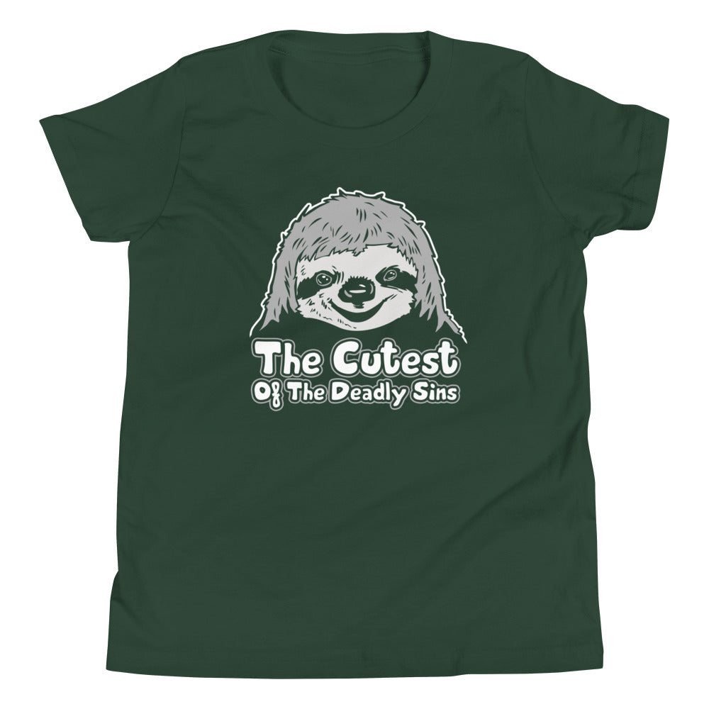 Sloth, The Cutest Of Deadly Sins Kid's Youth Tee product image 4