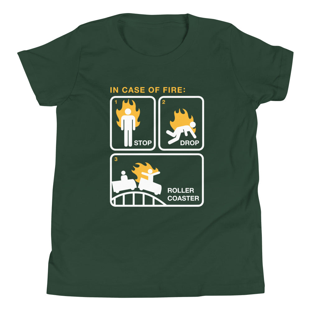 Stop Drop Roller Coaster Kid's Youth Tee product image 4