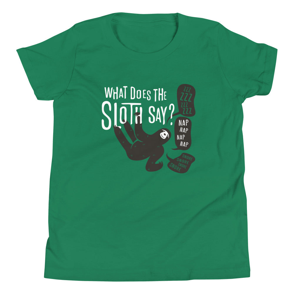 What Does The Sloth Say? Kid's Youth Tee product image 1