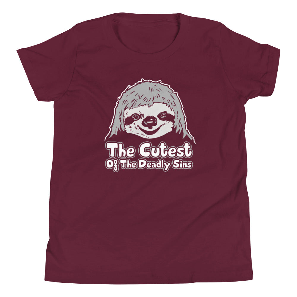 Sloth, The Cutest Of Deadly Sins Kid's Youth Tee product image 3