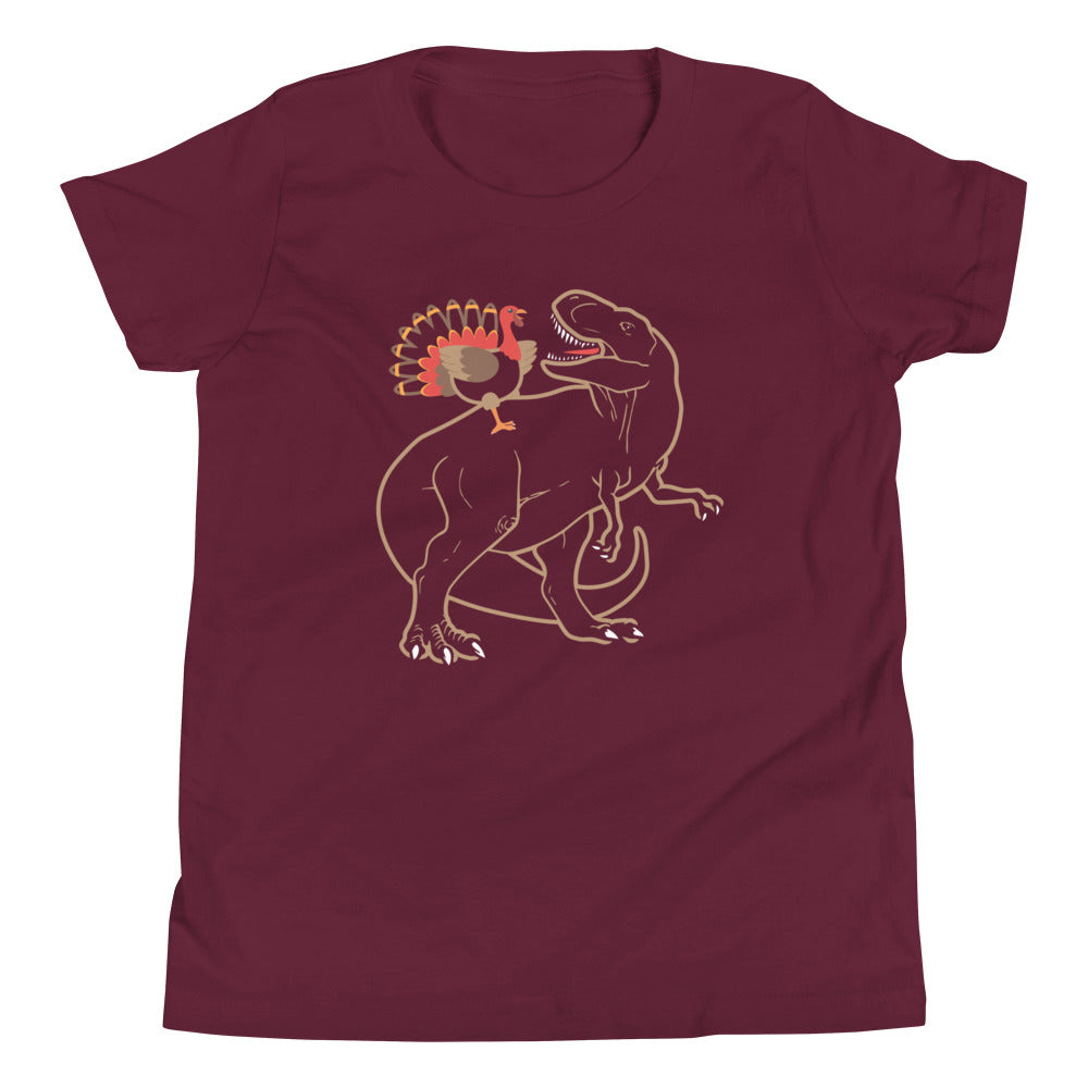 Turkey Riding T-Rex Kid's Youth Tee product image 3