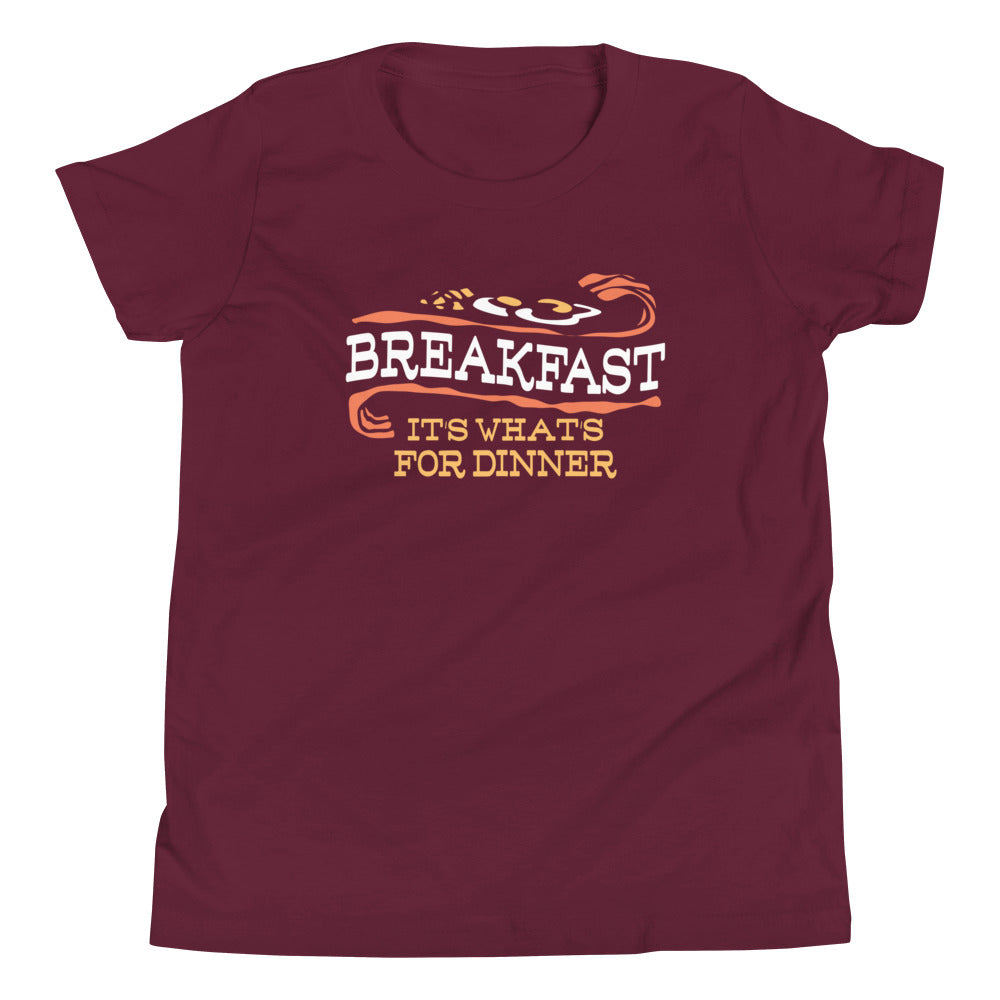 Breakfast, It's What's For Dinner Kid's Youth Tee product image 3