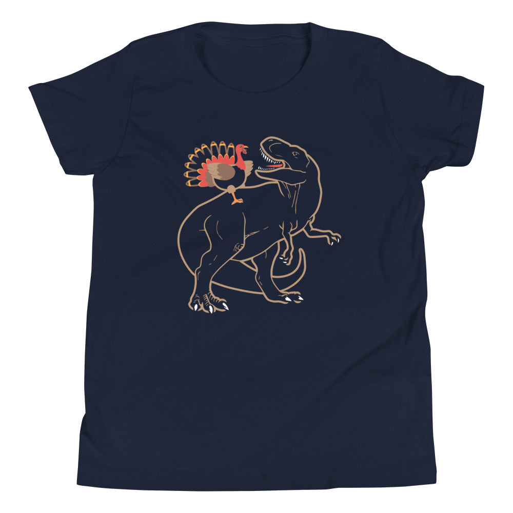Turkey Riding T-Rex Kid's Youth Tee product image 2