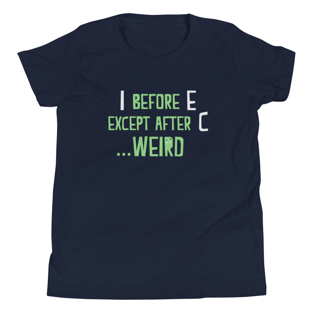 I Before E Except After C Kid's Youth Tee product image 3