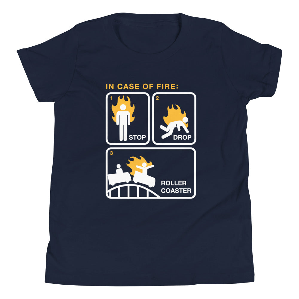 Stop Drop Roller Coaster Kid's Youth Tee product image 1