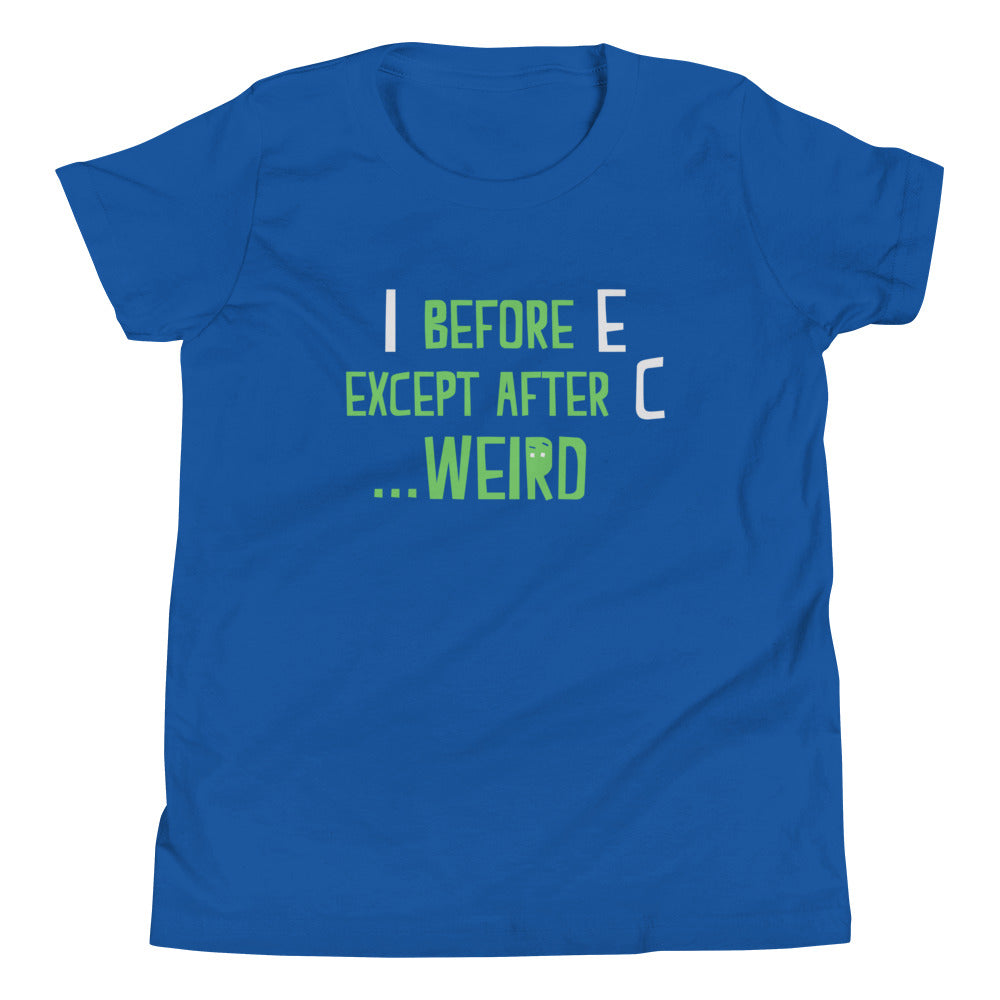 I Before E Except After C Kid's Youth Tee product image 1