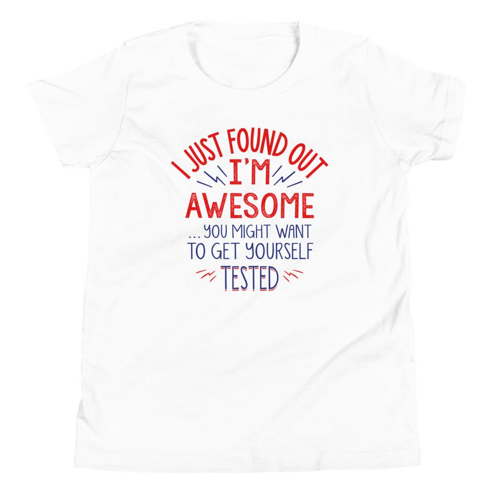 I'm Awesome, Get Yourself Tested Kid's Youth Tee product image 3